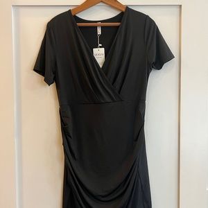 Ruched Black Dress